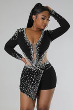 Amy Rhinestone & pearls Romper - 4 Colors