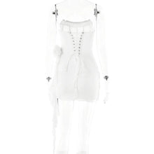 Rosie Corset Mini Dress - White & Black