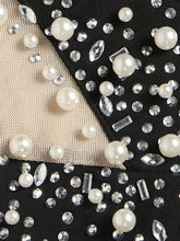 Amy Rhinestone & pearls Romper - 4 Colors