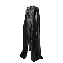 Celine Rhinestoned Jumpsuit - Black