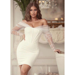 Zofia Bandage Mesh Corset Mini Dress - 3 Colors