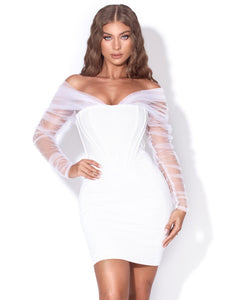 Zofia Bandage Mesh Corset Mini Dress - 3 Colors