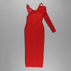 Zetari Midi Bandage Dress - Red