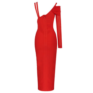 Zetari Midi Bandage Dress - Red