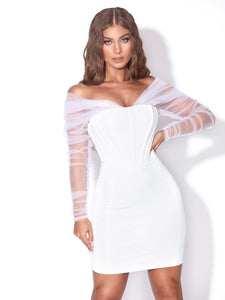 Zofia Bandage Mesh Corset Mini Dress - 3 Colors