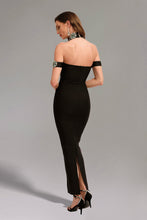 Dianna Crystal Maxi Bandage Dress - Black