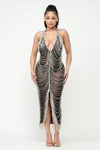 Angelika Diamante Maxi Dress - Black (Pre- order)