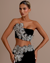 Silver Lily # 2 Bandage Top & Skirt Set - Black