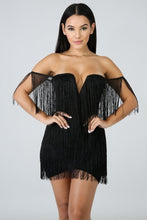 Kris Tassel Fringe Off Shoulder Mini Dress - 7 colors