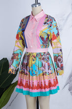 Nolita Blouse & Skirt Set - Pink & Blue Multi