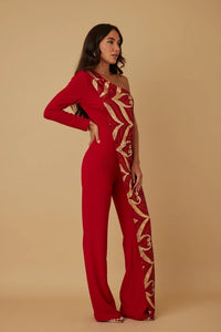 Natasha Sequin Overlap Jumpsuit - 3 Colors