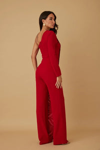 Natasha Sequin Overlap Jumpsuit - 3 Colors