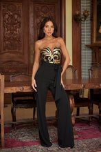 Gemma Sequin Jumpsuit - Black/Gold