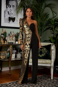 Nataly Sequin Overlap Jumpsuit - 3 Colors