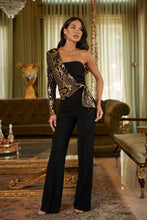 Natalya Sequin One Shoulder Jumpsuit - 3 Colors