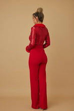 Christine Sequin With Fur Fashion Jumpsuit - 4 Colors