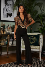 Sheyla Sequin Animal Print Jumpsuit