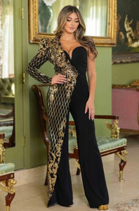 Nataly Sequin Overlap Jumpsuit - 3 Colors