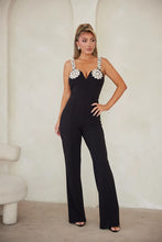 Katty Crystal Jumpsuit - Black & Orange