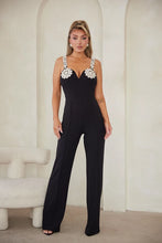 Katty Crystal Jumpsuit - Black & Orange