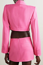 Lilian Butterfly Rhinestone Blazer & Skirt Set - Hot Pink & Black