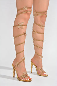 Fantasy Butterfly High Heels - Gold