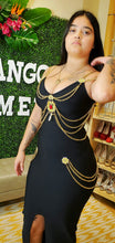 Angelique Bandage Chains Maxi Dress - Black