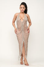 Angelika Diamante Maxi Dress - Nude (Pre-Order)