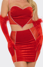 Queen Of Hearts 3 Piece Set Top & Skirt with Gloves - 3 colors