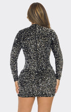 Kendall Sequin Corset Mini Dress - Balck