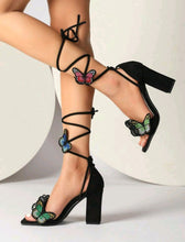 Lily Butterfly Chunky Heels - 5 Colors