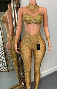 Kelly Rhinestone Diamante Jumpsuit - 3 Colors