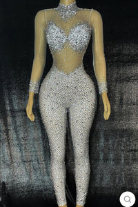 Kelly Rhinestone Diamante Jumpsuit - 3 Colors
