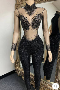 Kelly Rhinestone Diamante Jumpsuit - 3 Colors