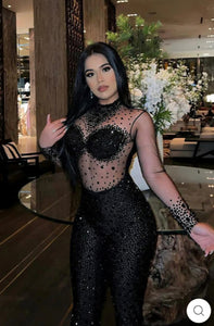 Kelly Rhinestone Diamante Jumpsuit - 3 Colors