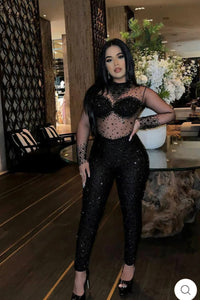 Kelly Rhinestone Diamante Jumpsuit - 3 Colors