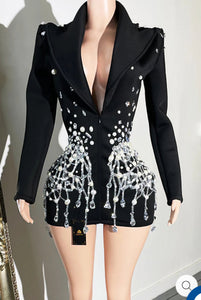 Lolita Pearl Diamond Blazer Dress - 7 Colors