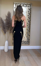 Angelique Bandage Chains Maxi Dress - Black