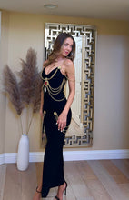 Angelique Bandage Chains Maxi Dress - Black