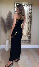 Angelique Bandage Chains Maxi Dress - Black