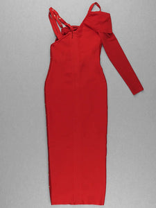 Zetari Midi Bandage Dress - Red