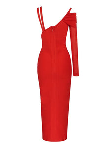 Zetari Midi Bandage Dress - Red