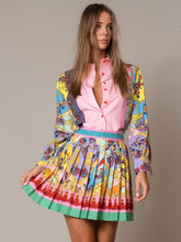 Nolita Blouse & Skirt Set - Pink & Blue Multi