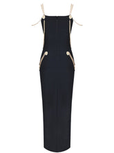 Angelique Bandage Chains Maxi Dress - Black