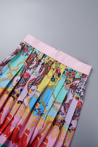 Nolita Blouse & Skirt Set - Pink & Blue Multi