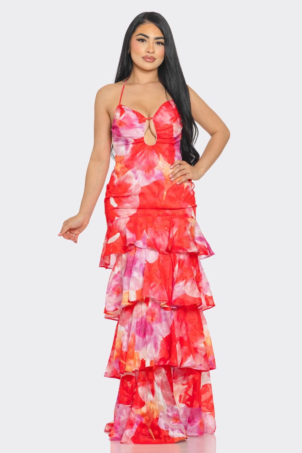 Daysi Floral Chiffon Maxi Dress - 2 Colors