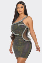 Ivon Snake Mini Dress - Black & Nude