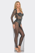 Ammy Pearls & Rhinestones Jumpsuit - Black