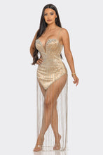 Tiara Satin Rhinestone Mini Dress - Black & Nude