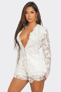 Rosalia Lace Short & Blazer Set - White